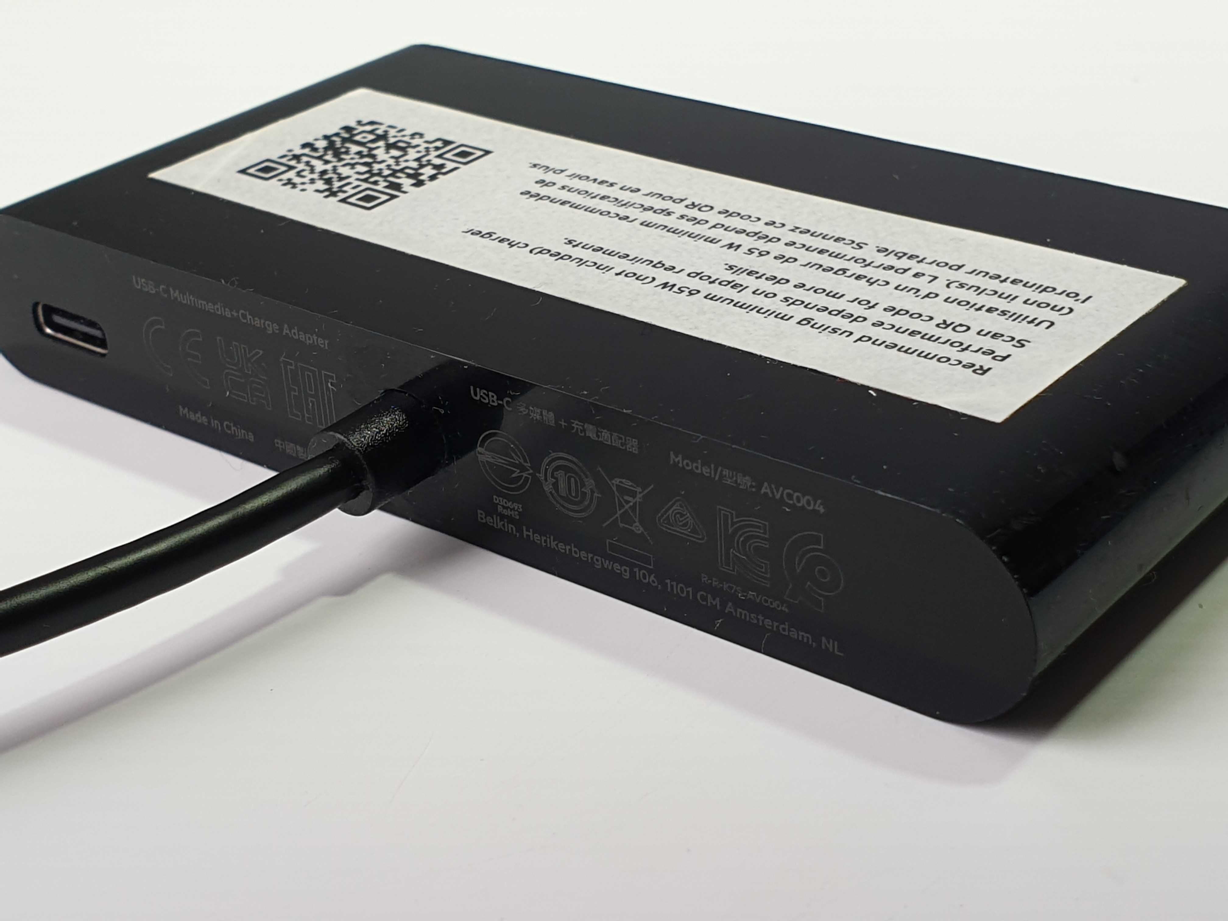 USB-C to Ethernet HDMI VGA USB-A 100W PD Belkin avc004