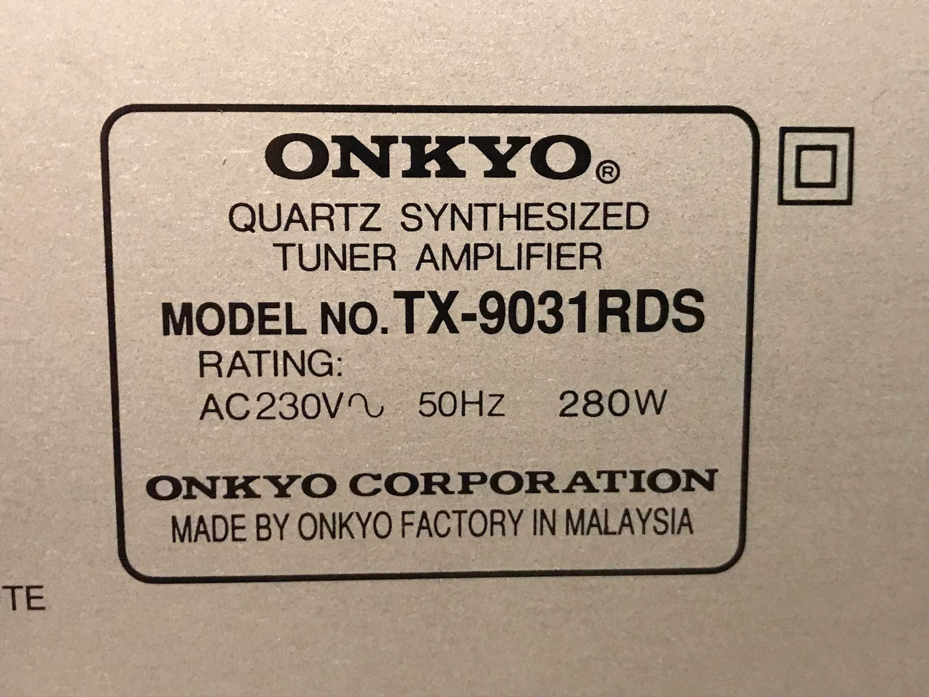 Onkyo - TX 9031 RDS Amplituner + pilot RC-250 S