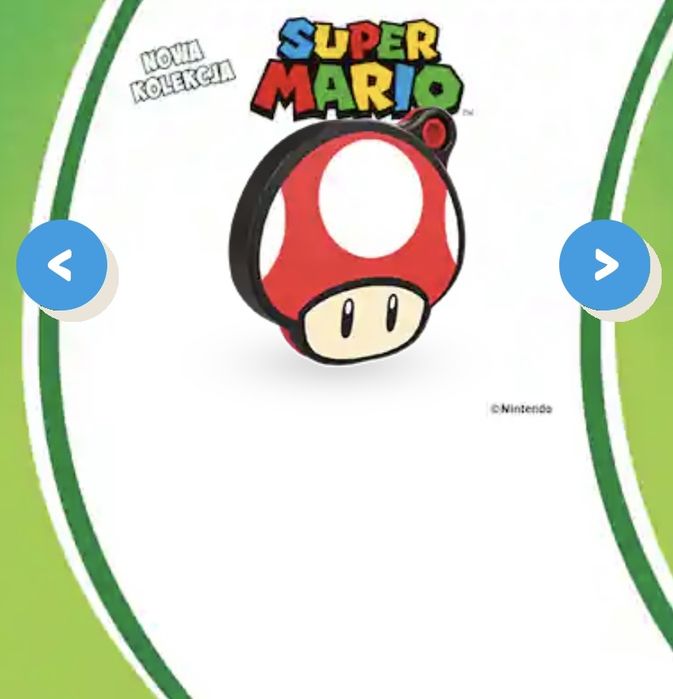 Zabawka Super Mushroom z serii Super Mario z Kinder Joy