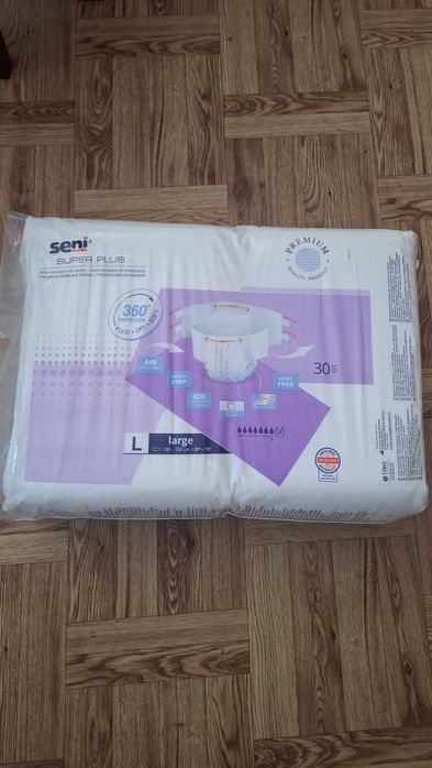 2xPampersy dla dorosłych seni super plus 30 sztuk rozmiar L
