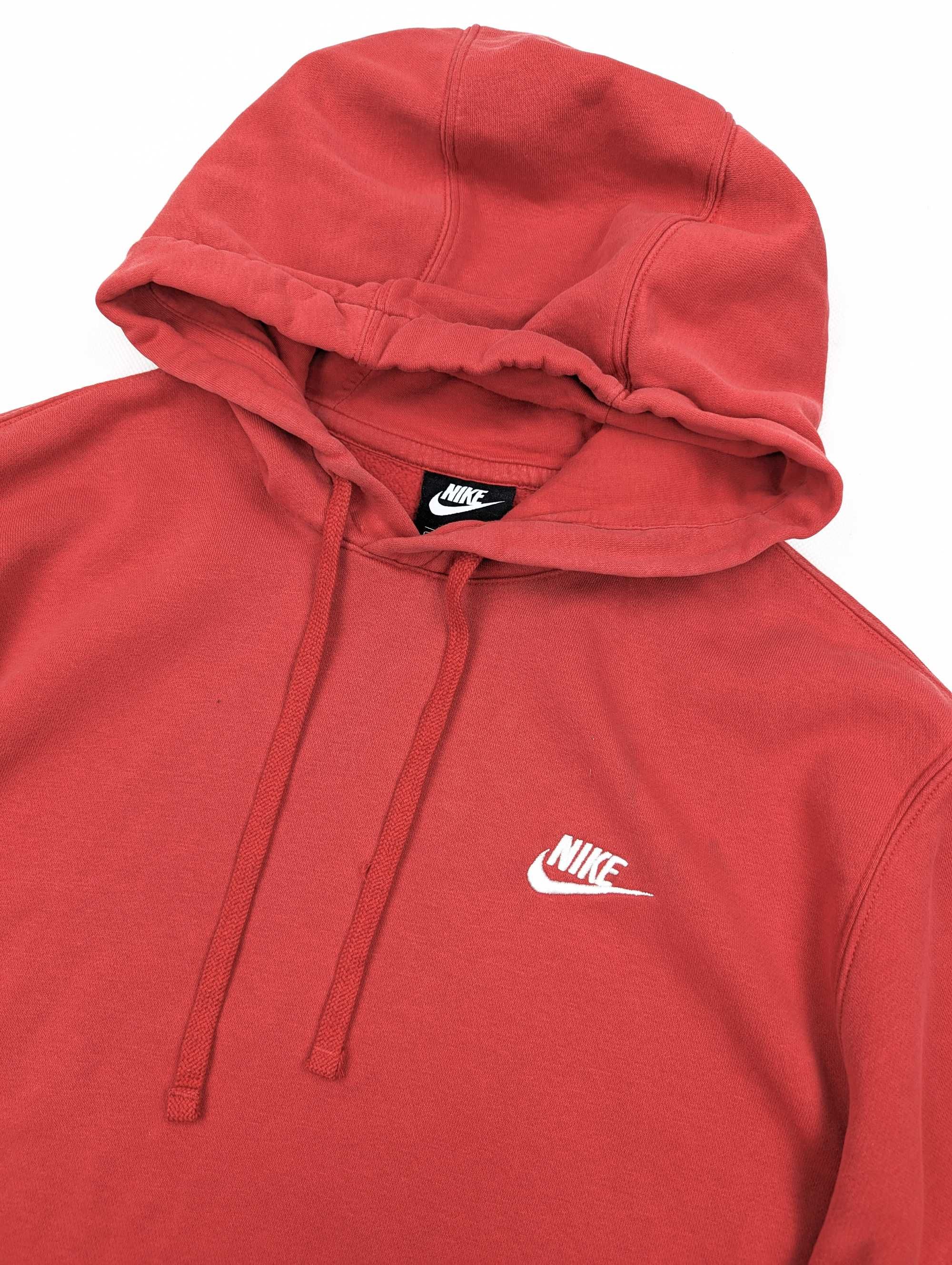 Nike czerwona bluza z kapturem M logo