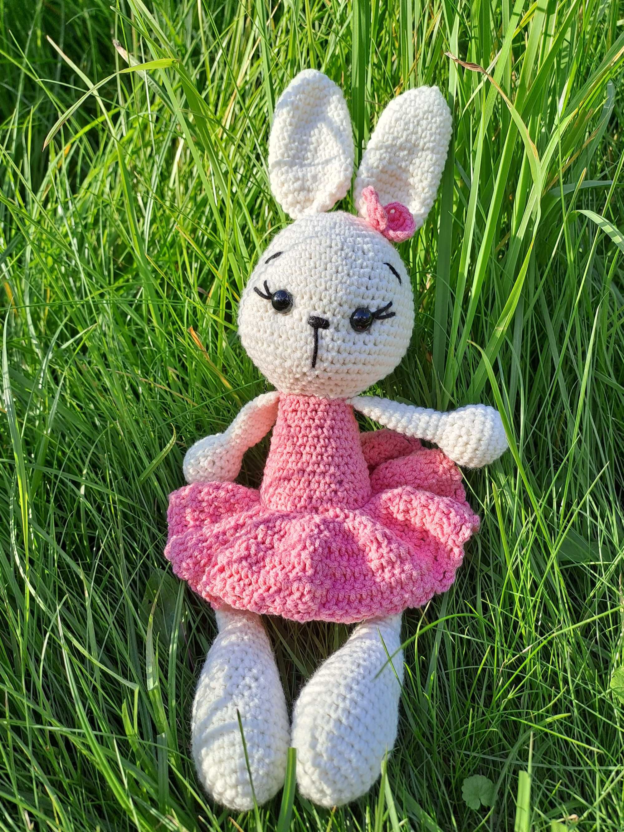 Zestaw powitalny króliczek królik pluszak szydełko rękodzieło handmade