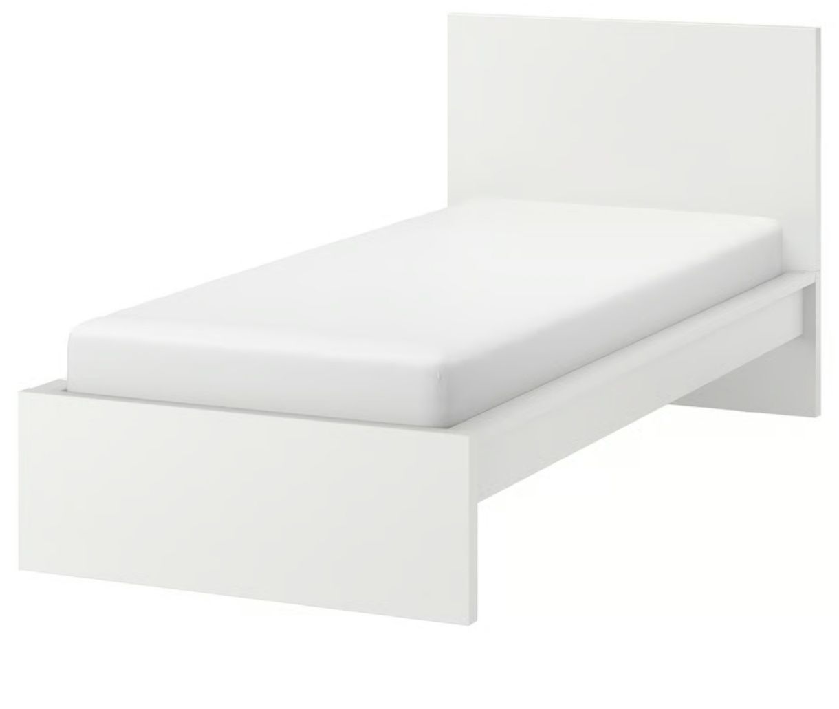Cama solteiro completa c/estrado + colchão, 90x200 cm