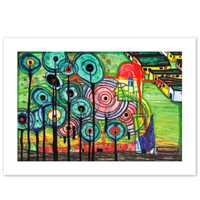 HUNDERTWASSER plakat kolorowy 70x50