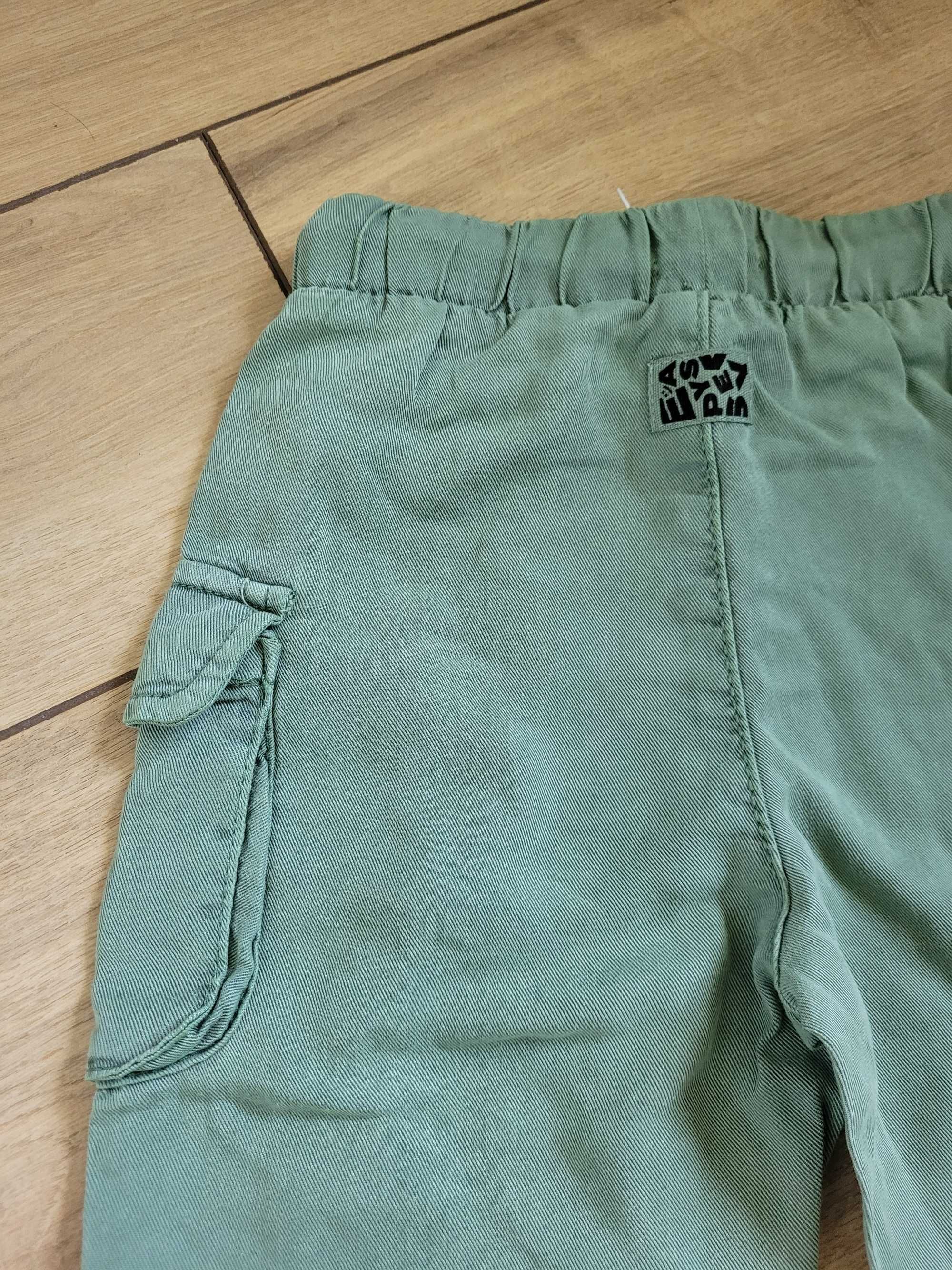 Nowe spodnie chłopięce Reserved 86 12-18 z lnem długie niemowlęce dres
