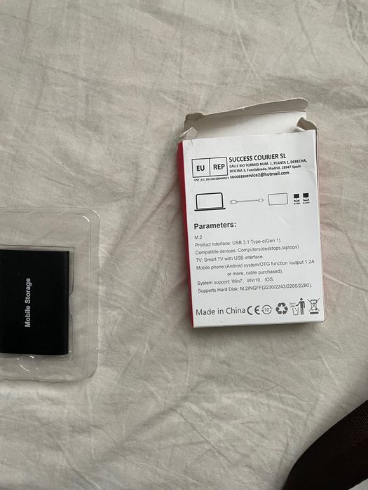 Dysk zewnętrzny Portable SSD 2TB nowy czarny