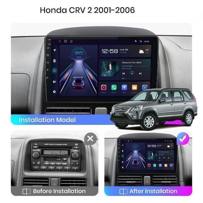 Radio nawigacja Radio Honda CR-V CRV 2 2001 - 2006 Android (2GB 32GB)