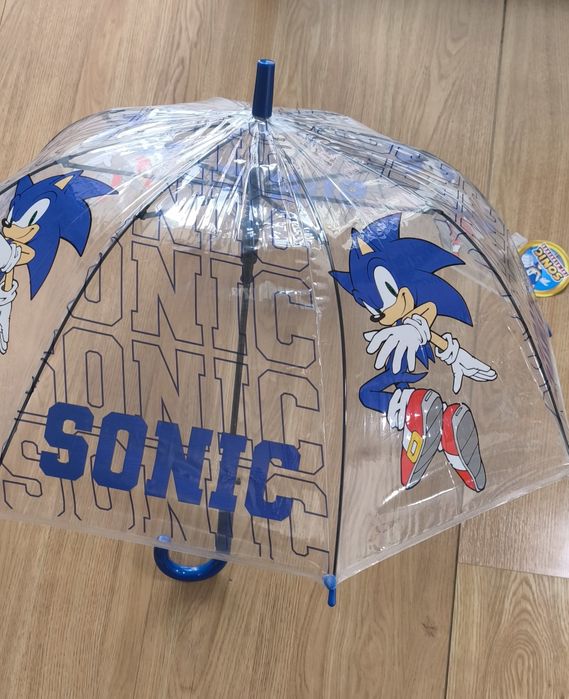 Guarda-chuva infantil Sonic transparente | NOVO