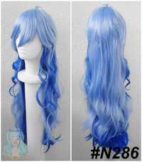 Ganyu Genshin Impact błękitna gradient cosplay wig niebieska peruka