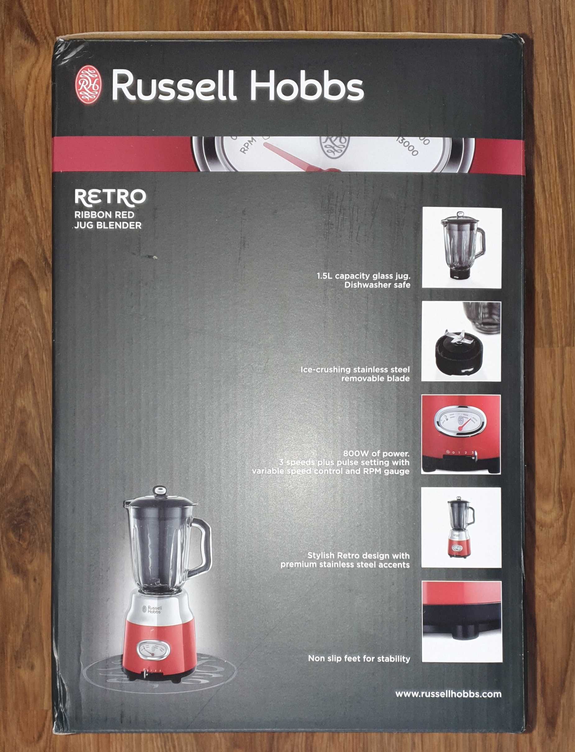 Blender Russell Hobbs retro Ribbon Red blen 800 W
