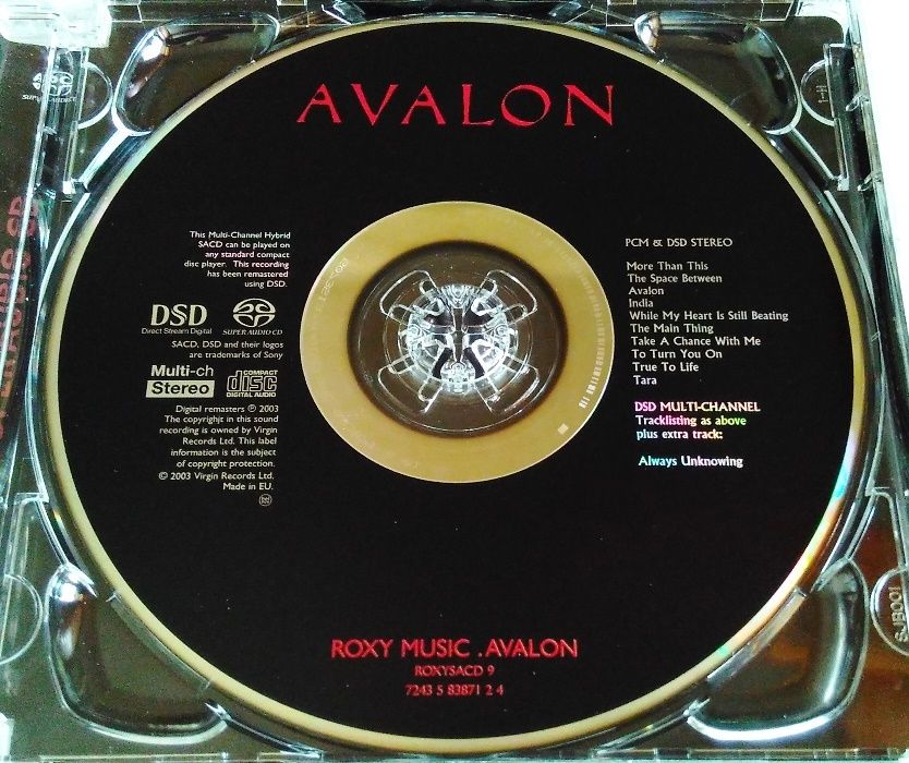 Продаю Super Audio CD (SACD) ''Roxy Music'' - ''Avalon''