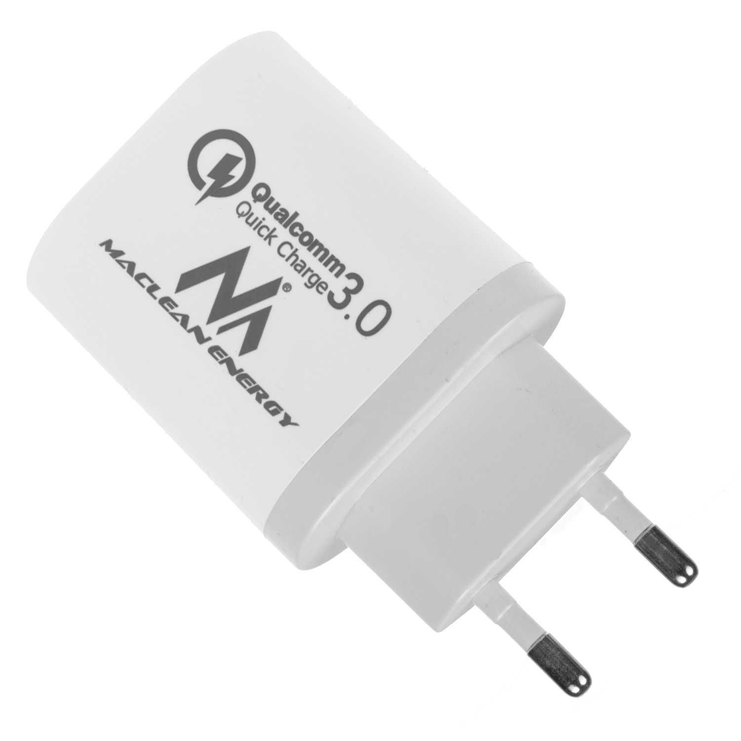 Szybka ładowarka sieciowa 3xUSB Quick Charge 3.0 Maclean MCE479 W