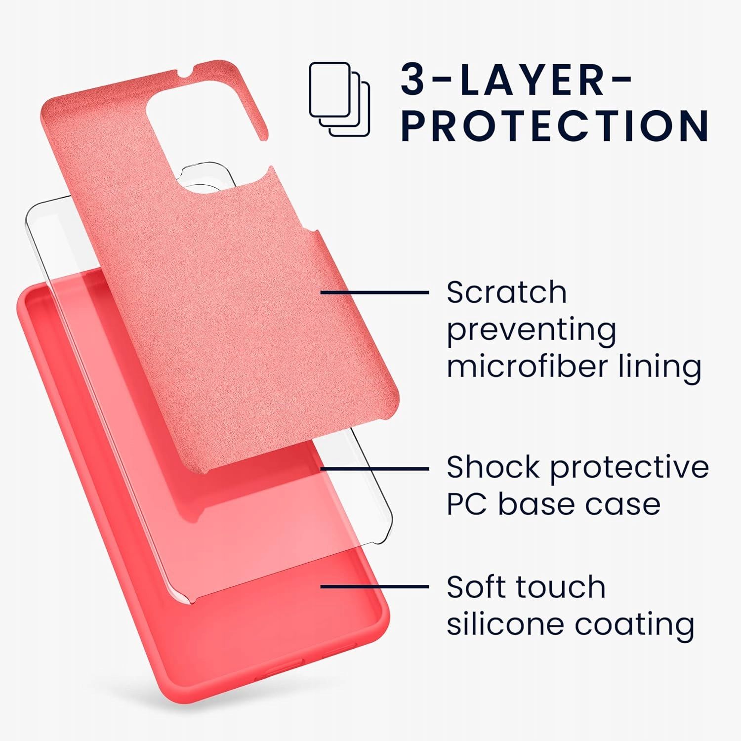 Neonowe Silikonowe Etui do Samsung Galaxy A53 5G + 2szt szkła hart