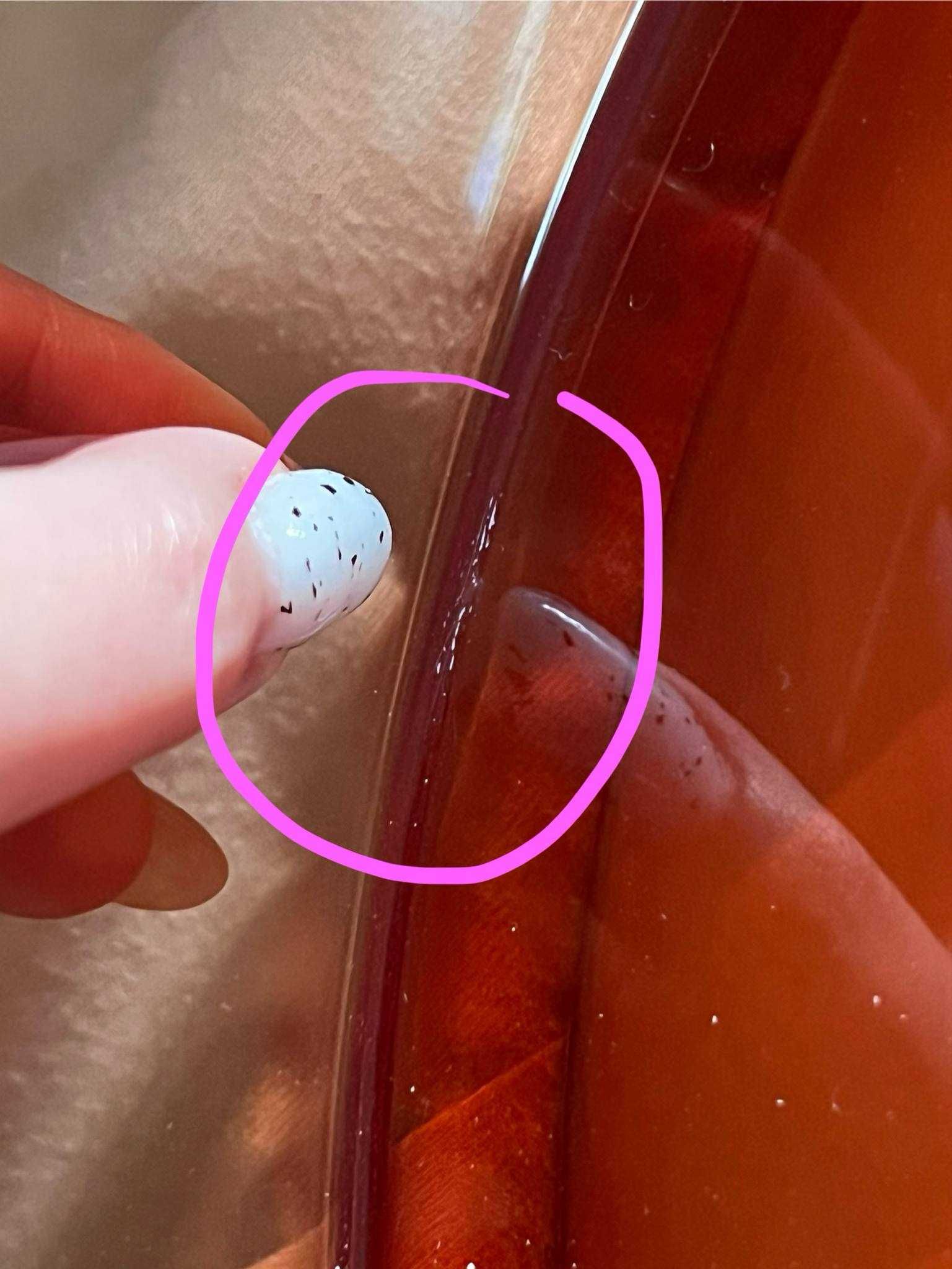 Umywalka nablatowa okrągła 36 cm czerwona TOLOSA NOWA