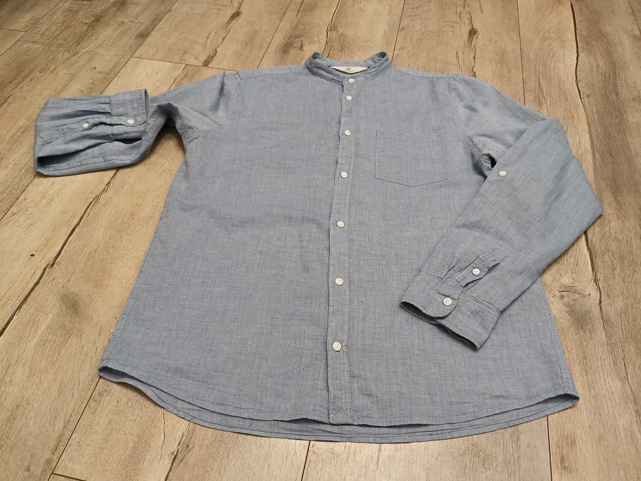 Koszula H&M ze stójką niebieska r. 164