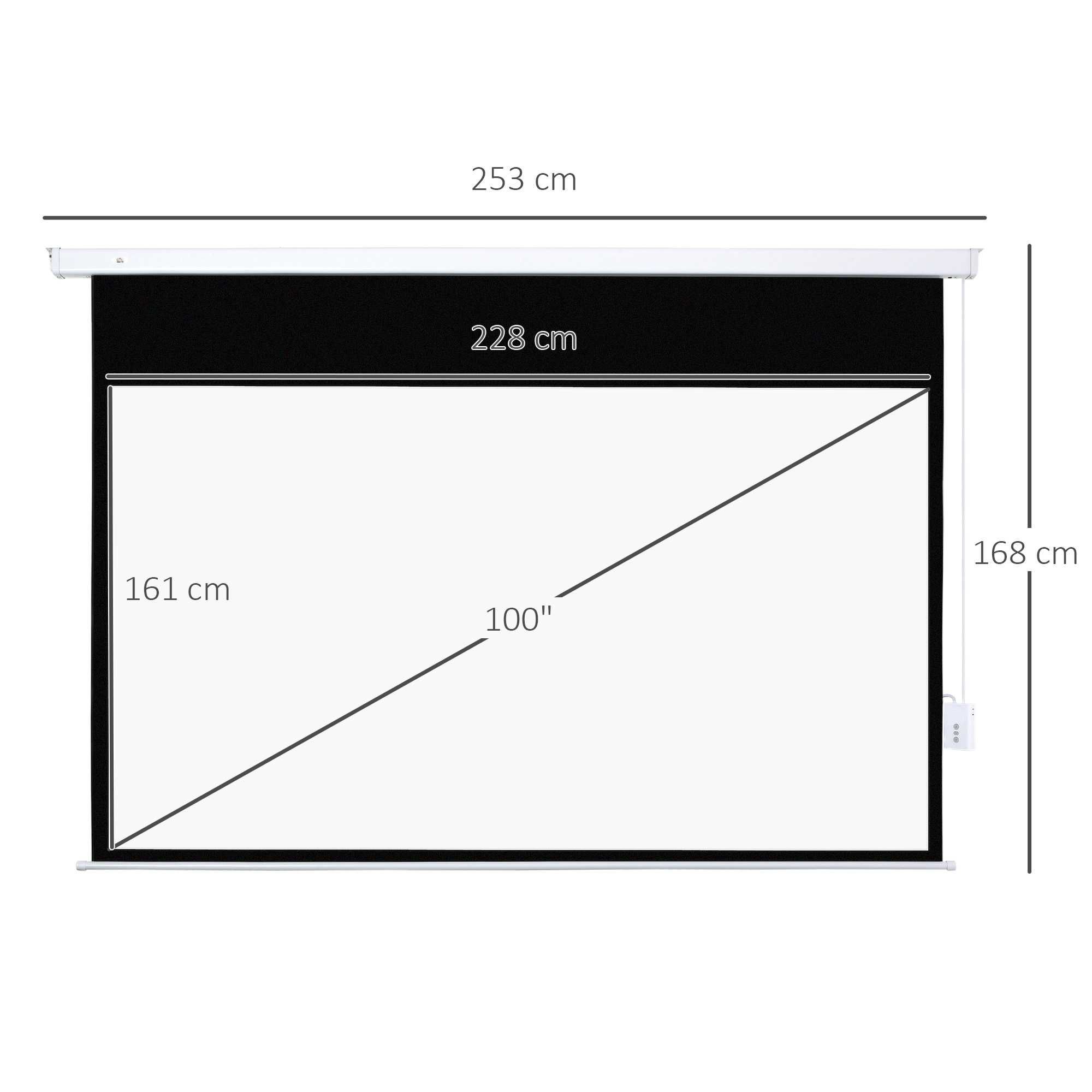 Tela de cinema projeção 254cm