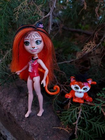 Кукла Enchantimals тигр Тензи Тигра Тайгер с питомцем