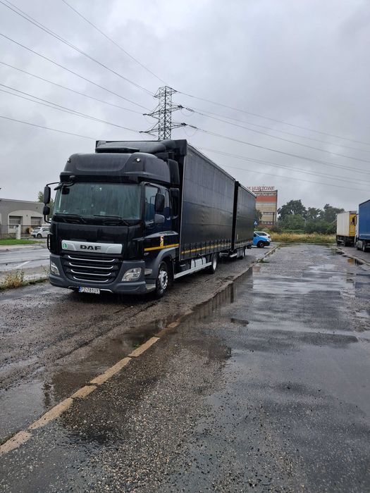 DAF CF 370 ZESTAW PRZESTRZENNY 7,7m+7,7m/DMC29000kg/Przyczepa Gniotpol