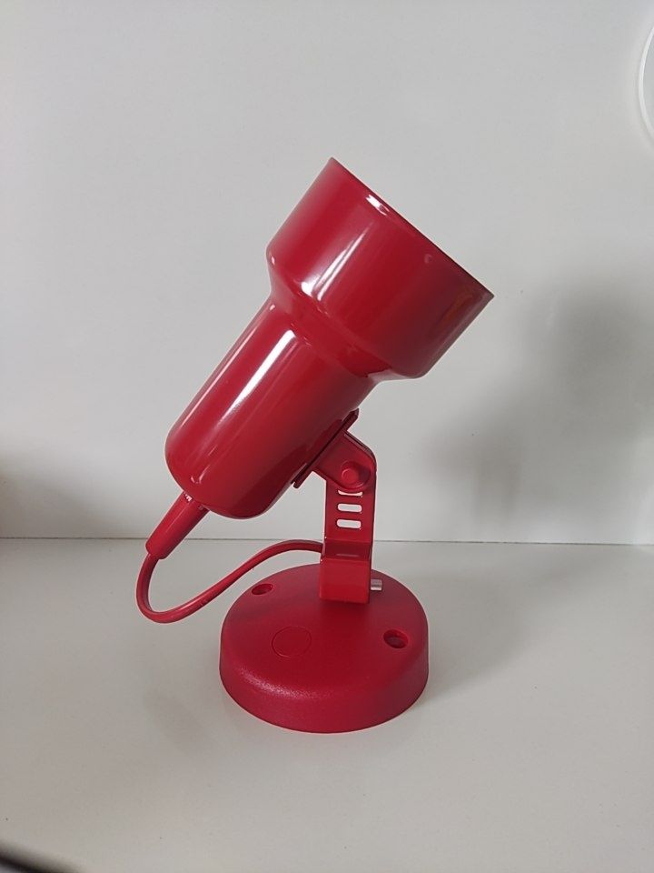 Candeeiro de teto com 1 Foco vermelho vintage anos 80 massive made in