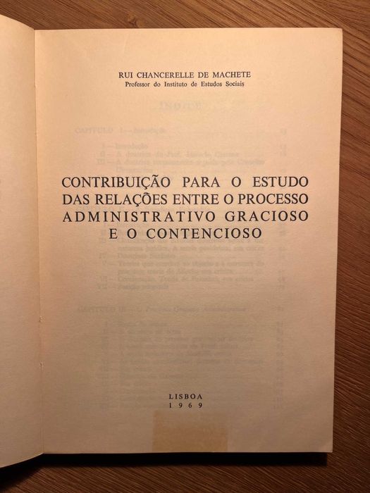 Contribuição processo gracioso e contencioso (Rui Machete)