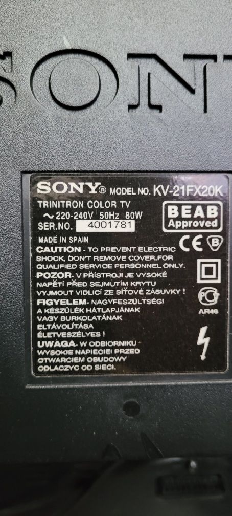 Телевізор Sony kv-21fx20