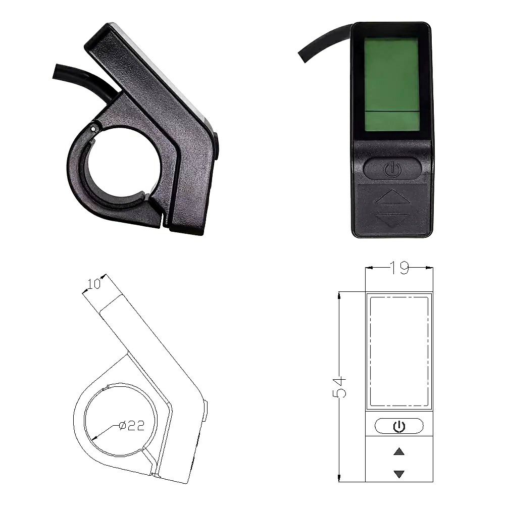 Mini display para bicicleta eléctrica