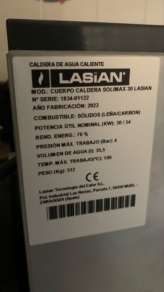 Caldeira lenha ferro fundido