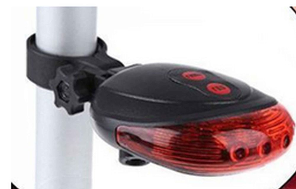 Lampka Rowerowa Tylna LED z Laserową Symulacją Toru Jazdy