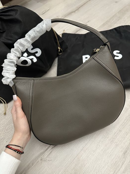 Сумка Hugo Boss Lenah Женская коричневая кожаная сумка