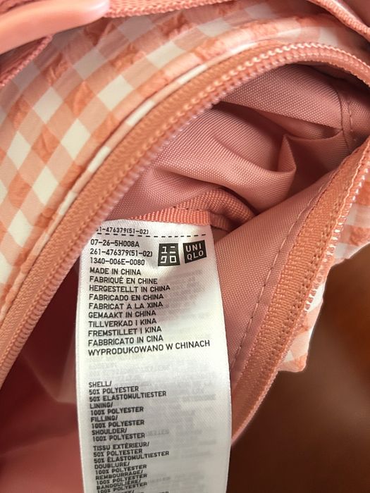 Uniqlo nerka w kratkę vichy / gingham różowa babypink NOWA limitowana
