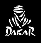 nakleka Rajdu Dakar biała 10x11 cm