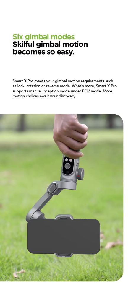 Стабилизатор для телефона трехосевой AOCHUAN SMART X Pro