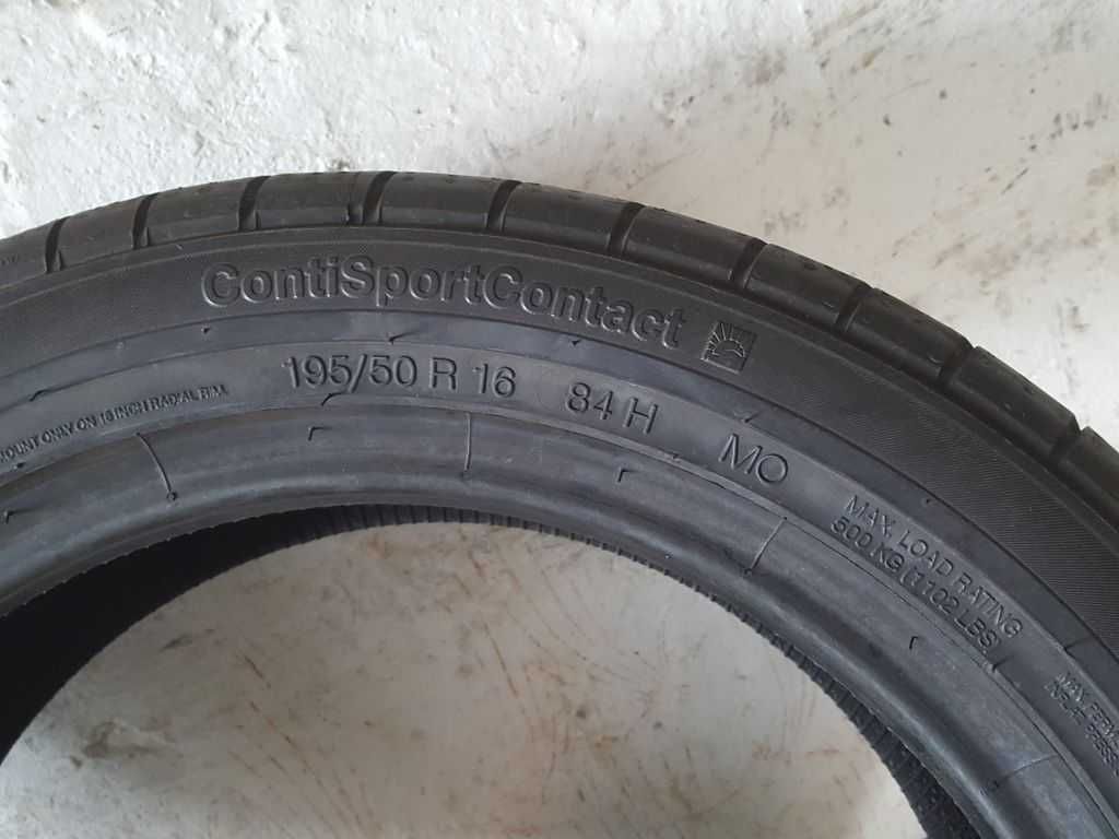 Nowa Opona pojedynka 195/50R16 8mm Continental ContiSportContact MO