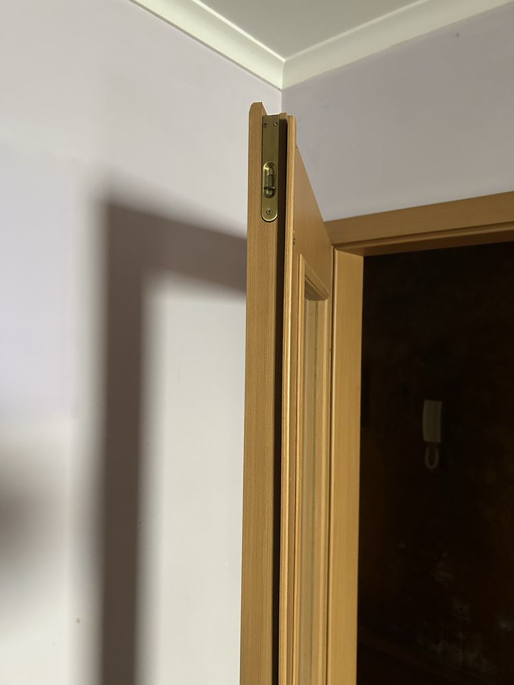 Porta em madeira com vidro