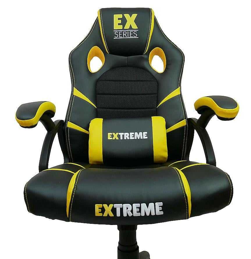 Кресло геймерское EX Yellow Черно-желтое кресло компьютерное