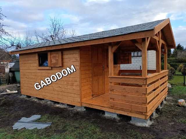 Domek drewniany letniskowy 24m2JACEK domki na działkę ROD z montażem