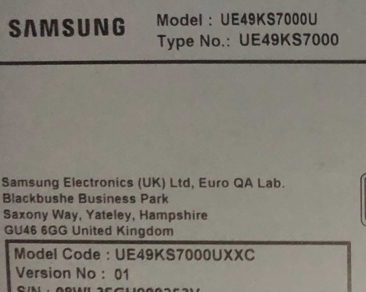 Peças tv Samsung UE49KS7000U    Board BN41.-02504A