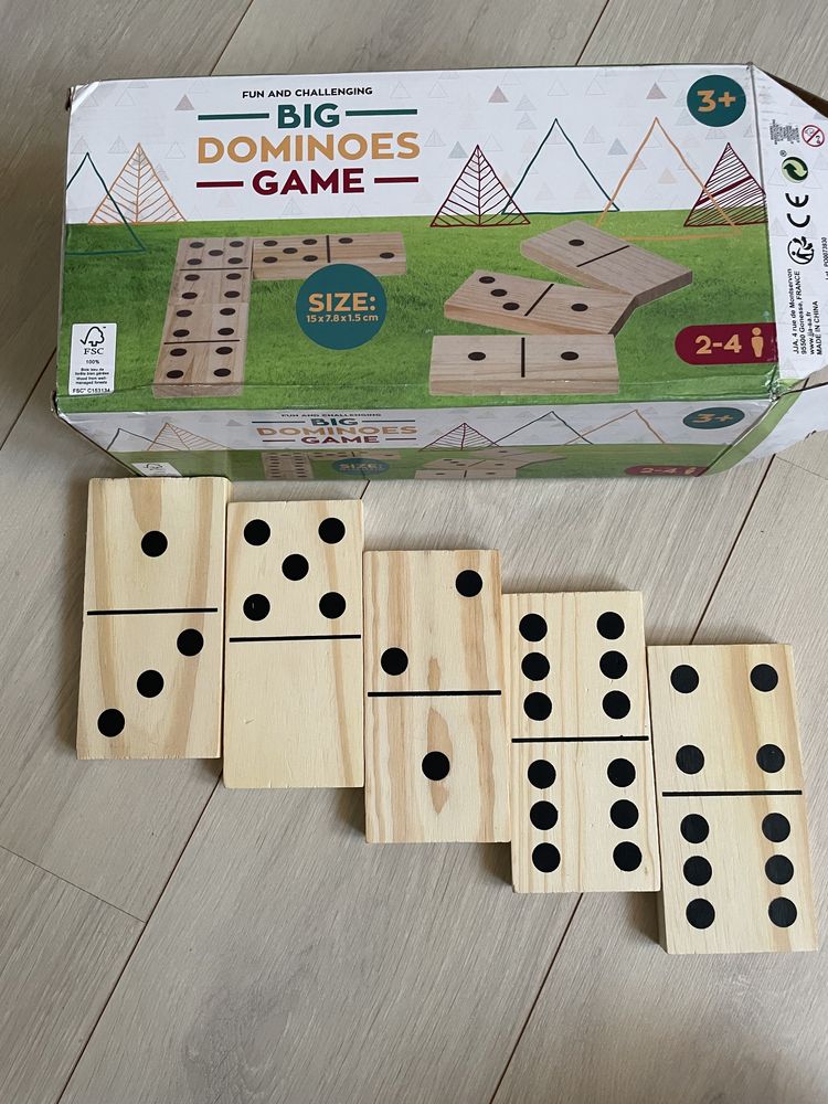 Duże Domino Drewniane