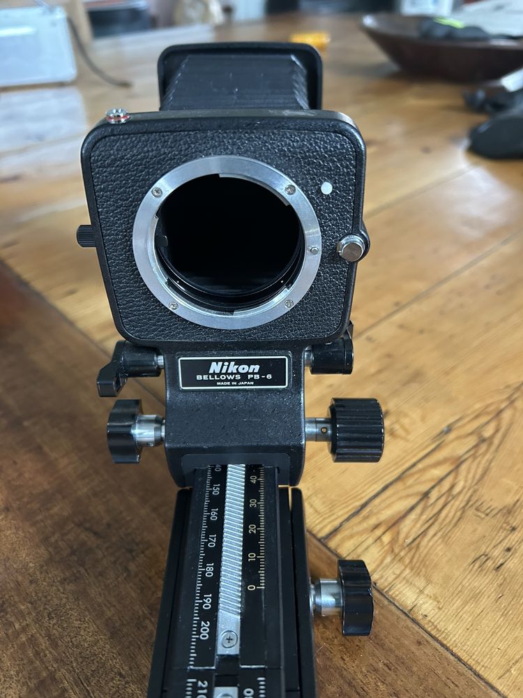 Nikon Bellows pb6 ps6 fole extensão adaptador slides