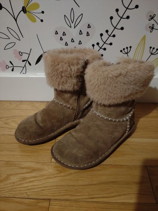 Clarks UGG śniegowce 29 nubuk ciepłe zimowe buciki