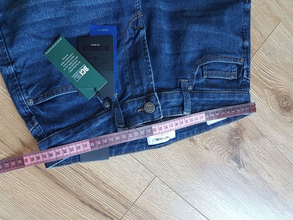 W28 L32 XS Only & Sons Warp skinny spodnie męskie dżinsy jeansy onswar