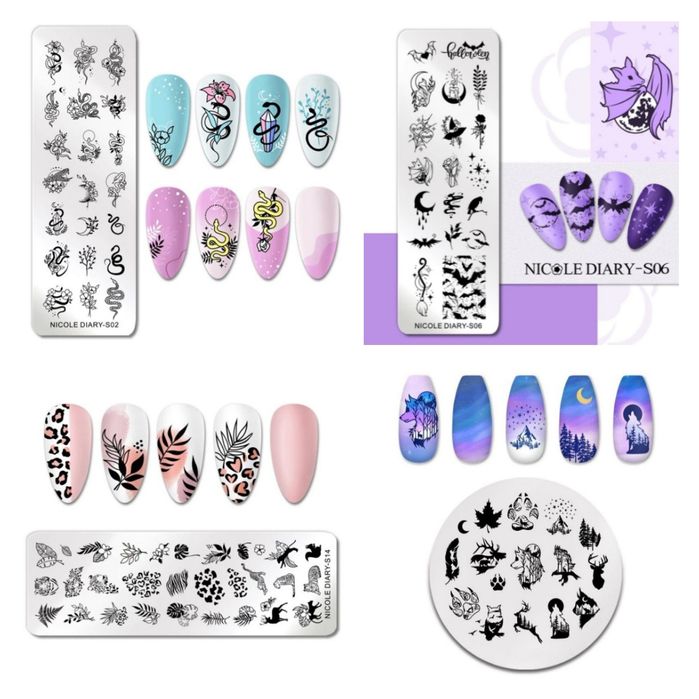 Стэмпинг пластины. Наклейки для ногтей