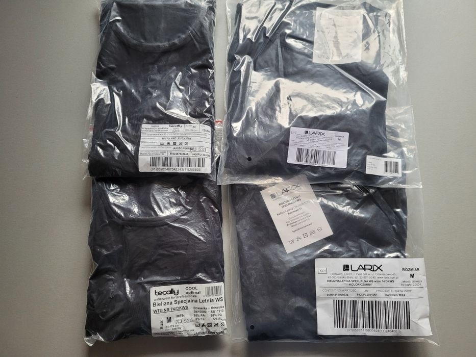 Bielizna czarna letnia specjalna M