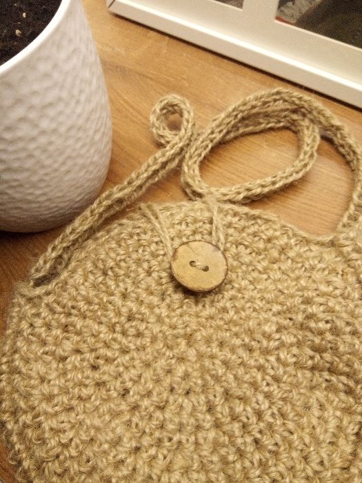 Torebka pleciona, ze sznurka, handmade, makrama
