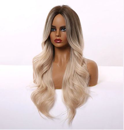 -50% Fryzura HIT Peruka Jasny Blond Wavy Naturalny Wygląd OD RĘKI