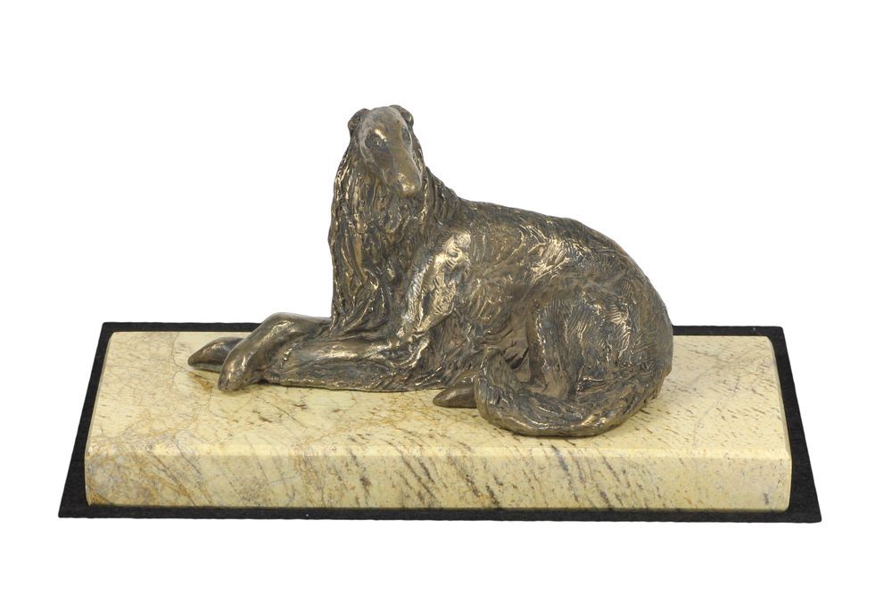 Chart rosyjski borzoj statuetka na piaskowym kamieniu Art-Dog