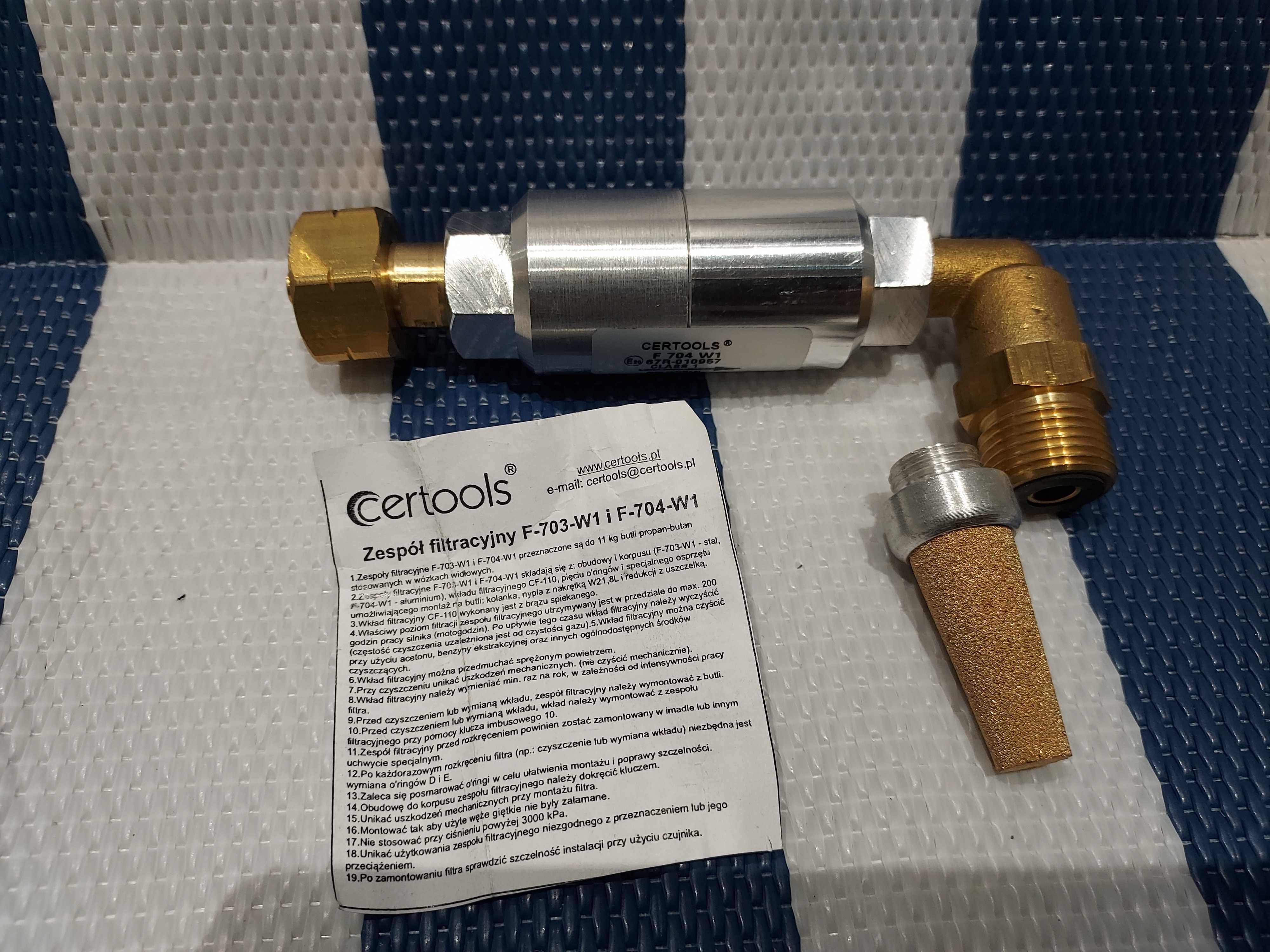 Zestaw 11szt Filtr gazu do wózka widłoweg CERTOOLS F704-W1 ZAPAS wkład