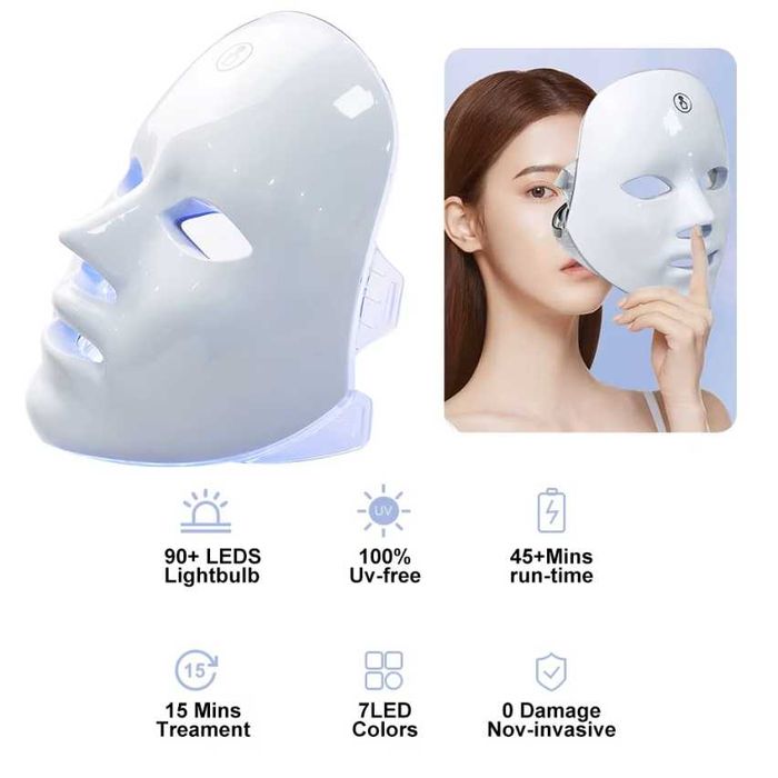 Máscara Facial com Leds para Tratamento