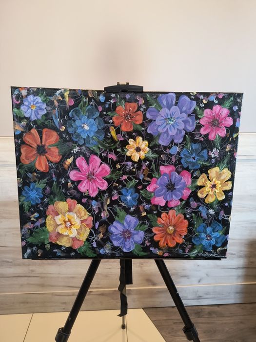 Akryl na płótnie - KWIATY