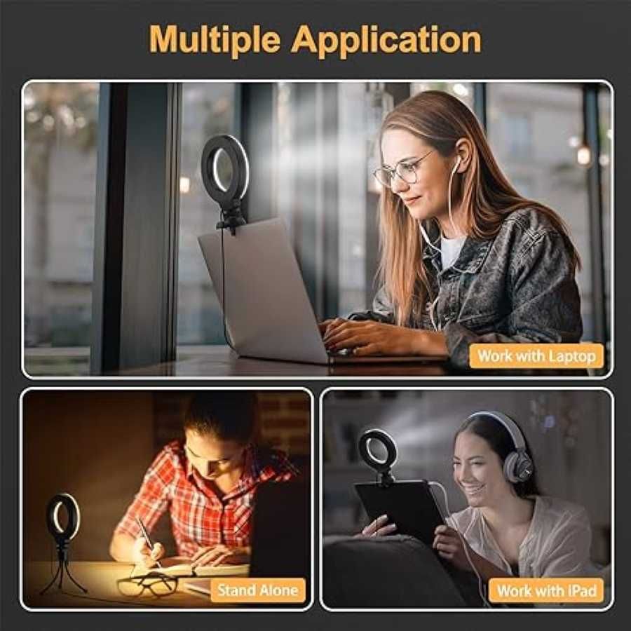 Lampa pierścieniowa do laptopa, wideokonferencji Ruyilam